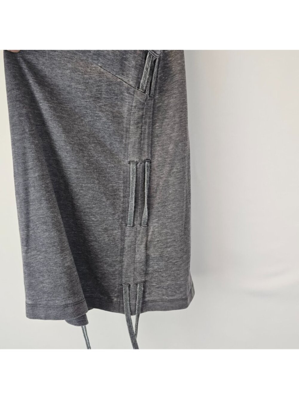 AllSaints Molly Devo Tank Womens S Gray Side Tie Sleeveless Top Athleisure - Picture 8 of 11